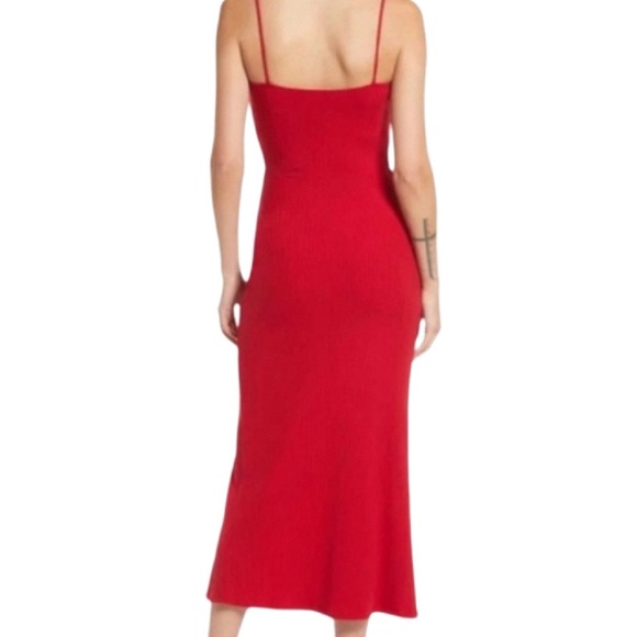 NWT Reformation Formosa Cherry Red Knit Dress - Sz M - Picture 2 of 9